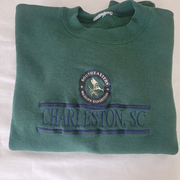 Tops - Vintage Charleston SC 1990s Embroidered Southeastern Wildlife Expo Sweatshirt